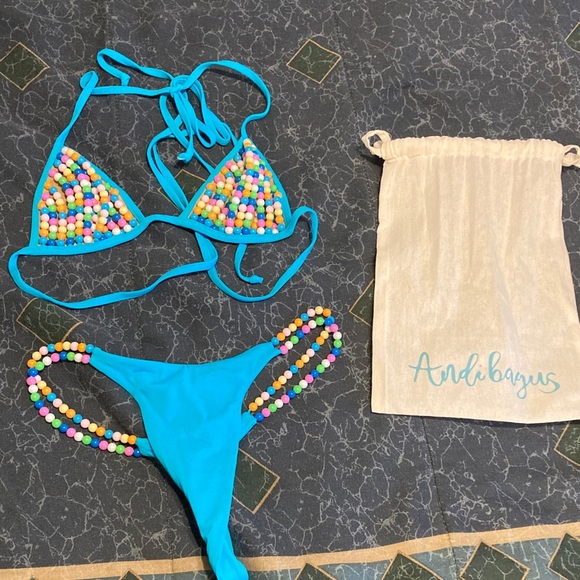 Colorful Beaded Bikini Set - Picture 1 of 1
